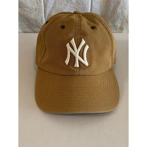 Carhartt x '47 Brand NY Yankees Hat Clean Up Brown Canvas Adjustable Dad Hat